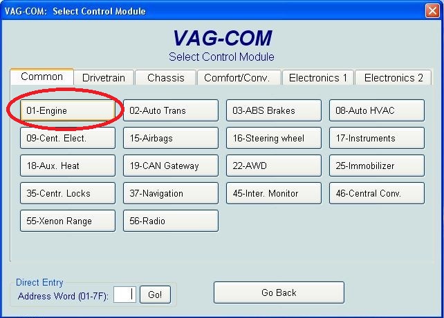 Vag-Com controle module
