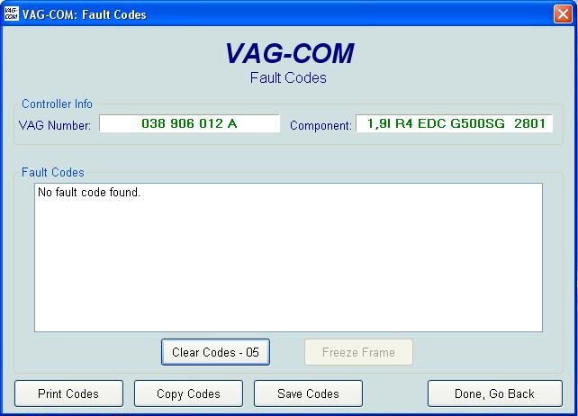 code défaut